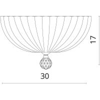 Потолочный светильник Divinare Lianto Прозрачный Хром арт-4010/02 PL-2 — фото 6, Накладные светильники
