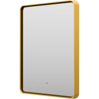 Зеркало Brevita Mercury 60 MER-Rett6-060/80-gold с подсветкой Золото матовое с сенсорным выключателем — фото 2, Мебель для ванной