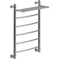 Водяной полотенцесушитель Ника Arc ЛД ВП 80/60 с полкой Хром — фото 1, Водяные полотенцесушители