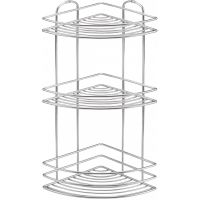 Полка корзина Tekno-tel BK023SSM угловая Нержавеющая сталь — фото 1, Полки для ванной и душа