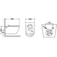 Унитаз Abber Bequem AC1105P подвесной с сиденьем Микролифт — фото 10, Унитазы
