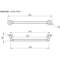 Полотенцедержатель Remer Guest GS40NO Черный матовый — фото 3, Полотенцедержатели
