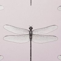 Обои Andrea Rossi Cavolli 54426-3 Винил на флизелине (1,06*10,05) Розовый/Сиреневый, Насекомые — фото 1, Обои для стен