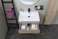 Тумба под раковину Aquanet Нота New 75 334198 подвесная Дуб светлый — фото 19, Мебель для ванной