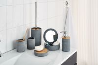 Стакан для зубных щеток Ridder Cement 2240107 Серый — фото 2, Мыльницы