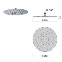 Товар: Верхний душ Giulini Futuro F1711-25X Хром - фото 3 Верхний душ Giulini Futuro F1711-25X Хром — фото 3, Душевое оборудование. Душевая программа