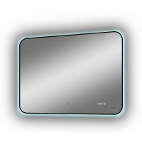 Товар: Зеркало Reflection Black View 1000х700 RF4004BV с подсветкой Черное с бесконтактным выключателем, диммером и часами - фото 4 Зеркало Reflection Black View 1000х700 RF4004BV с подсветкой Черное с бесконтактным выключателем, диммером и часами — фото 4, Мебель для ванной
