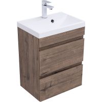 Тумба под раковину Aquanet Нота New 50 334190 подвесная Дуб веллингтон табак — фото 2, Тумбы под раковину