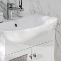 Тумба под раковину Volna Milena 70.2D tnMILENA70.2D-01 Белая — фото 5, Тумбы под раковину