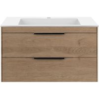 Тумба под раковину Vincea Chiara 2D 80 VMC-2C2800NO подвесная N.Oak — фото 1, Тумбы под раковину