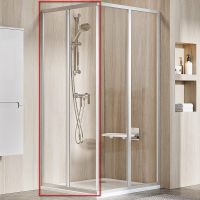 Душевая дверь Ravak Supernova SRV2-90 195 S 14V70UO2Z1 профиль Сатин стекло Transparent — фото 1, Раздвижные душевые двери