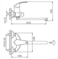 Смеситель для ванны Frap H21 F2221 универсальный Хром — фото 10, Смесители
