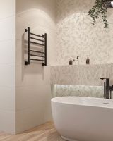 Водяной полотенцесушитель EWRIKA Деметра LP 60х50 Черный матовый — фото 4, Водяные полотенцесушители