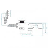 Слив-перелив PlastBrno EVK0150 Click-Clack Хром Белый — фото 2, Сливы-переливы