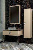 Тумба под раковину Boheme Armadi Art Lucido 100 770-100-CP подвесная Капучино — фото 5, Мебель для ванной