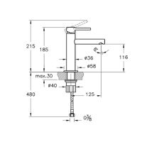 Смеситель для раковины Vitra Origin A42556 Хром — фото 3, Смесители для раковины