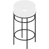 Консоль под раковину Artceram Vogue 44 ACA058 17 Черная матовая — фото 1, Мебель для ванной