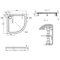 Акриловый поддон для душа AM.PM Gem W90T-401-090W с сифоном Белый — фото 4, Акриловые душевые поддоны
