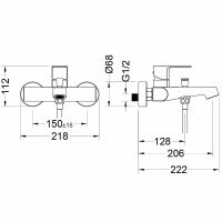 Товар: Смеситель для ванны Aquatek Оберон AQ1240CR Хром - фото 2 Смеситель для ванны Aquatek Оберон AQ1240CR Хром — фото 2, Смеситель для ванны