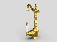 Товар: Смеситель для раковины GPD Retro Colored MTL180-A Золото - фото 4 Смеситель для раковины GPD Retro Colored MTL180-A Золото — фото 4, Смесители