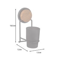 Стакан для зубных щеток Fixsen Magic Wood Черный матовый арт-FX-46006 — фото 3, Стаканы для зубных щеток