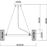 Люстра Artelamp Santorini A1049SP-16GO Прозрачная Золото — фото 6, Люстры