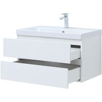 Тумба под раковину Aquanet Беркли 80 302351 подвесная Белый глянец — фото 6, Мебель для ванной