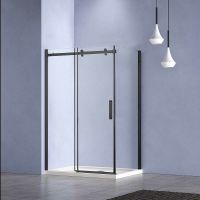 Душевой уголок Vincea Como-N 150x80 VSR-4CN8015CLB профиль Черный стекло прозрачное — фото 4, Прямоугольные душевые уголки