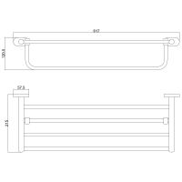 Товар: Полка для полотенец Belz B901 B90124 Черная матовая - фото 2 Полка для полотенец Belz B901 B90124 Черная матовая — фото 2, Полки для полотенец