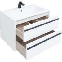 Товар: Тумба под раковину Aquanet Lino 70 253902 подвесная Белая матовая - фото 2 Тумба под раковину Aquanet Lino 70 253902 подвесная Белая матовая — фото 2, Мебель для ванной