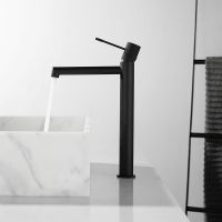 Смеситель для раковины Vincea Desire VBF-1D2MB Черный матовый — фото 7, Смесители