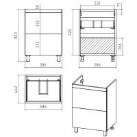 Тумба с раковиной Misty Атлантик 60 УТ000012599 Белая — фото 7, Мебель для ванной