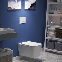 Комплект унитаза с инсталляцией Berges Floe Rimless 043283 с сиденьем Микролифт и Белой клавишей смыва — фото 16, Комплекты унитаз + инсталляция