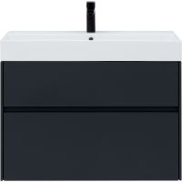 Товар: Тумба под раковину Aquanet Бруклин 85 310142 подвесная Антрацит матовый - фото 2 Тумба под раковину Aquanet Бруклин 85 310142 подвесная Антрацит матовый — фото 2, Мебель для ванной