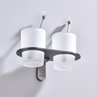 Стакан для зубных щеток Raglo R300.08.09 двойной Графит — фото 6, Мыльницы