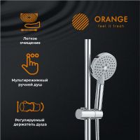 Товар: Душевая система Orange Push M01-911cr Хром - фото 9 Душевая система Orange Push M01-911cr Хром — фото 9, Душевое оборудование. Душевая программа