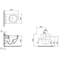 Унитаз Bocchi Taormina Arch 1012-007-0129 подвесной Жасмин матовый без сиденья — фото 4, Унитазы