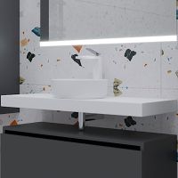 Товар: Столешница под раковину Boheme Armadi Art Flat 100 869-100 Белая - фото 2 Столешница под раковину Boheme Armadi Art Flat 100 869-100 Белая — фото 2, Раковины