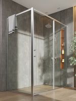 Душевой уголок Orange 160x90 E23-16090TCR профиль Хром стекло прозрачное — фото 4, Прямоугольные душевые уголки