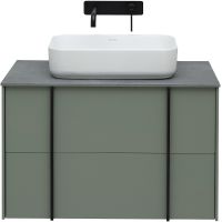 Тумба под раковину Allen Brau Reality 80 1.32005.CGM подвесная Олива матовая — фото 3, Мебель для ванной