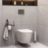 Товар: Унитаз AM.PM Sense FlashClean CK74H0403W подвесной с гигиеническим душем и ершиком с сиденьем Микролифт - фото 3 Унитаз AM.PM Sense FlashClean CK74H0403W подвесной с гигиеническим душем и ершиком с сиденьем Микролифт — фото 3, Подвесные унитазы