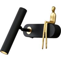 Настенный светильник Artelamp Albert A2173AP-1BK Черный Медь — фото 1, Светильники