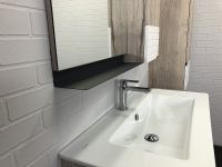 Зеркальный шкаф Comforty Страсбург 90 00-00006573 Дуб дымчатый — фото 11, Зеркальные шкафы в ванную