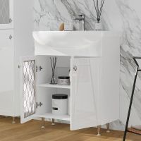 Тумба под раковину Volna Milena 70.2D tnMILENA70.2D-01 Белая — фото 3, Тумбы под раковину