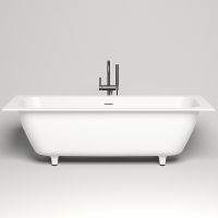 Ванна из искусственного камня Salini Orlanda Axis Kit 190х80 103321M Белая матовая — фото 2, Ванны из искусственного камня