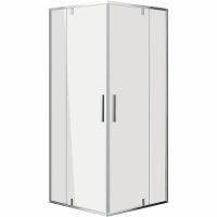 Душевой уголок Grossman Forta 100х100 GR-1010Fo профиль Хром стекло прозрачное — фото 1, Душевые уголки