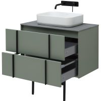Тумба под раковину Allen Brau Reality 80 1.32005.CGM подвесная Олива матовая — фото 27, Мебель для ванной