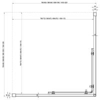 Душевая дверь Ravak Blix Slim BLSRV2K-80 профиль Черный стекло Transparent арт-X1XM40300Z1 — фото 5, Раздвижные душевые двери
