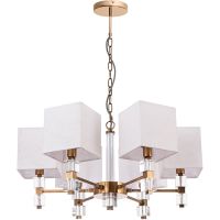 Люстра Artelamp North A5896LM-6PB Белая Полированная медь — фото 1, Люстры