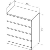 Комод Aquanet Сканди 80 302541 Дуб эдгрейн — фото 7, Комоды и тумбы для ванной комнаты